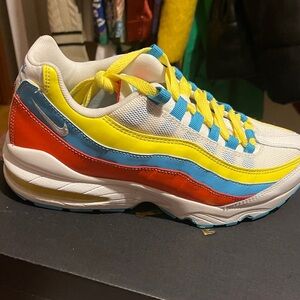 Nike Air Max with Red, Yellow, and Blue Accents